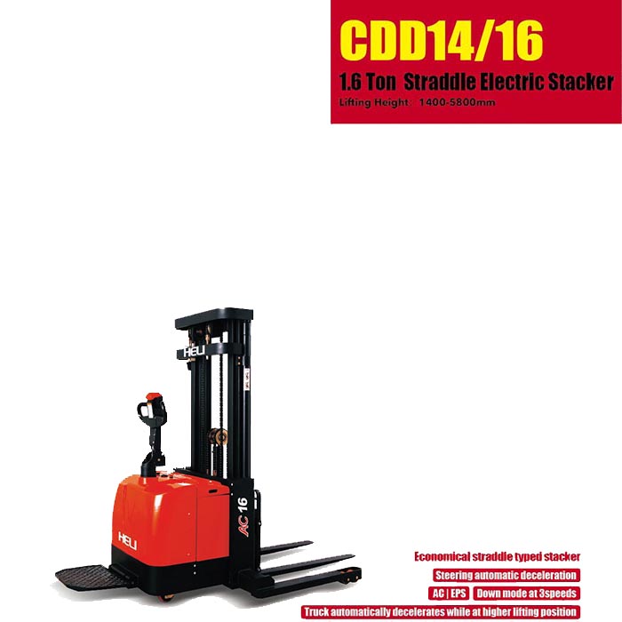 Xe nâng dắt lái điện heli có bàn đứng  CDD14/16